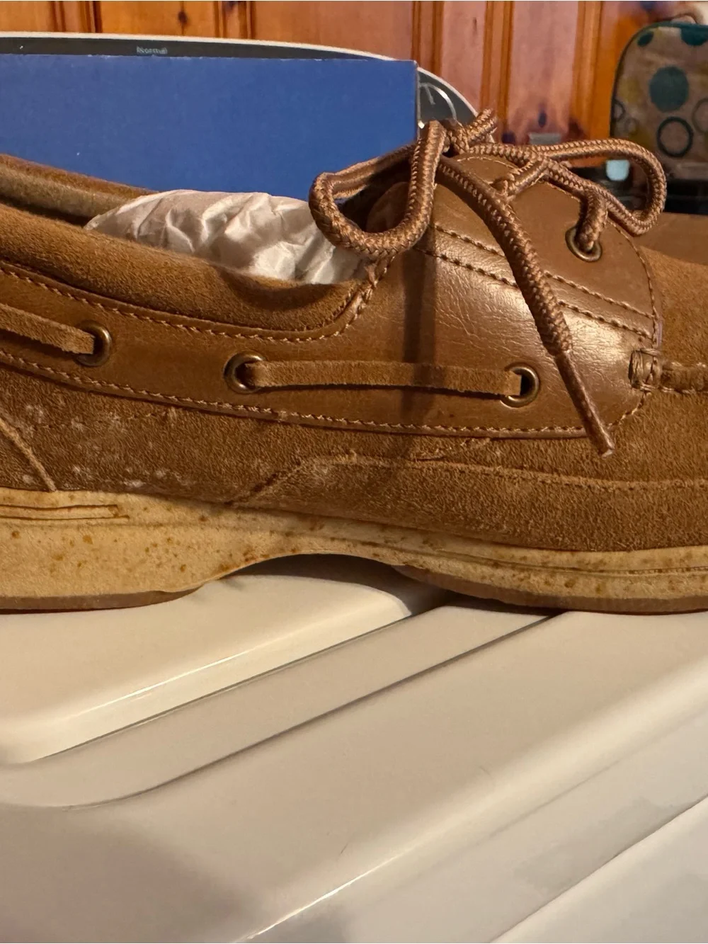 Dr Scholl’s Brown Men's Suede Boat Shoes - Classic Casual Deck Shoes